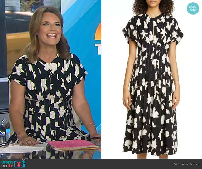 Proenza Schouler Iris Print Georgette Dress worn by Savannah Guthrie on Today