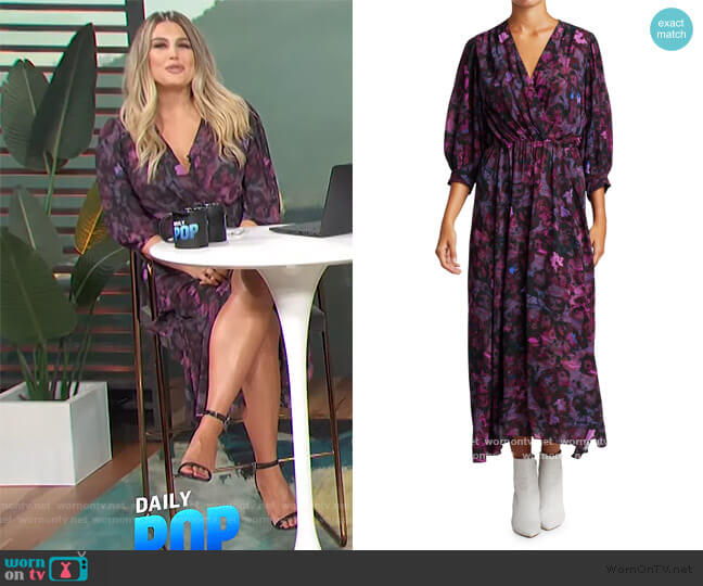 IRO Floral Midi Dress worn by Carissa Loethen Culiner on E! News