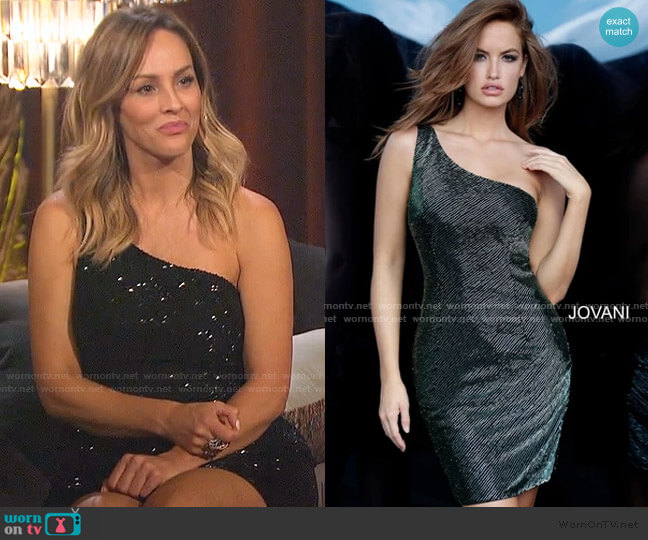 Jovani One Shoulder Beaded Dress worn by Clare Crawley on The Bachelorette