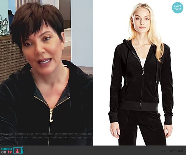Juicy Couture J Bling Orig Velour Jacket worn by Kris Jenner on Keeping Up with the Kardashians