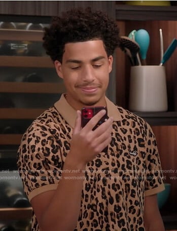 Junior’s leopard print polo shirt on Black-ish