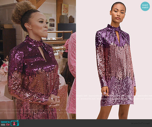 Kate Spade Ombré Sequin Dress worn by Ashley Darby on The Real Housewives of Potomac
