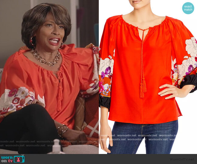 Kobi Halperin Lenae Silk Peasant Blouse