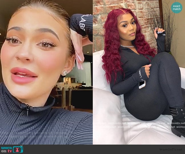 Lucky Label Ribbed Jumpsuit worn by Kylie Jenner on Keeping Up with the Kardashians