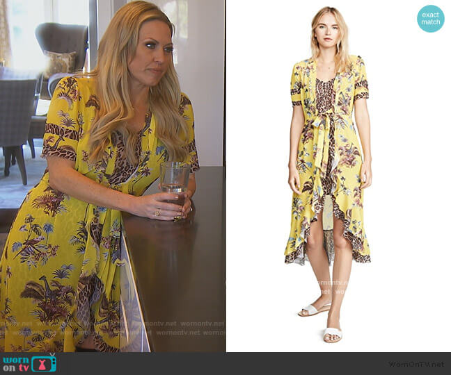 Le Superbe Safari Wrap Dress worn by Braunwyn Windham-Burke on The Real Housewives of Orange County