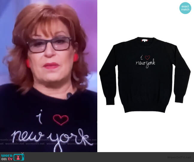 Lingua Franca I heart New York Crewneck worn by Joy Behar on The View