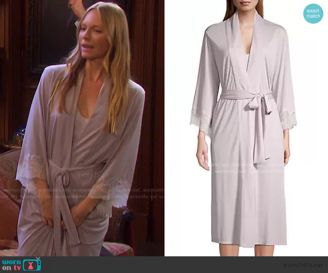 Natori Luxe Shangri-La Robe worn by Abigail Deveraux (Marci Miller) on Days of our Lives