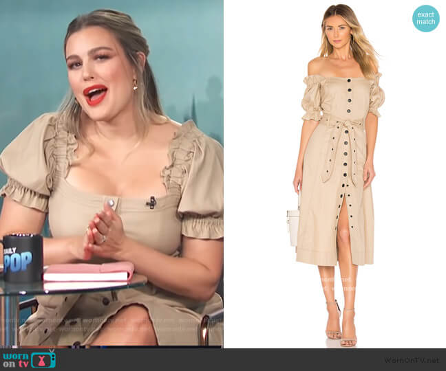 Marissa Webb Charlize Canvas Dress worn by Carissa Loethen Culiner on E! News