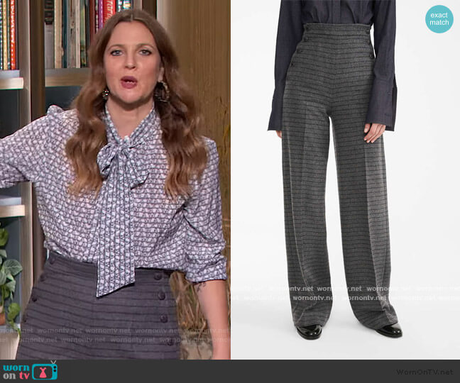 Max Mara Wool and cashmere trousers worn by Drew Barrymore on The Drew Barrymore Show