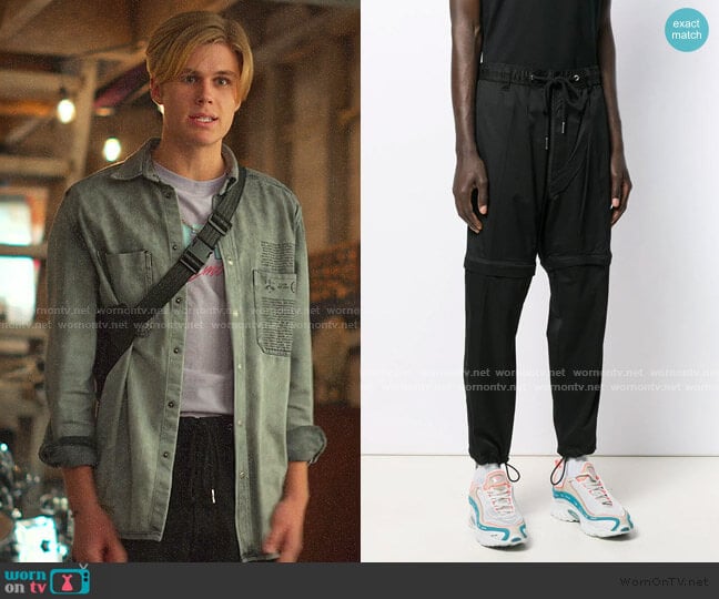 Diesel Mixed-Media Regular Fit Convertible Pants
