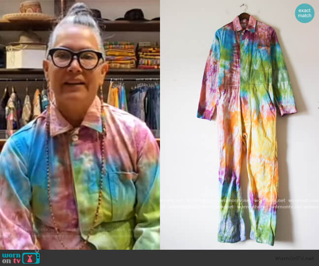 Orenda Tribe Upcycled VIntage Military Flysuit- Rainbow Vortex