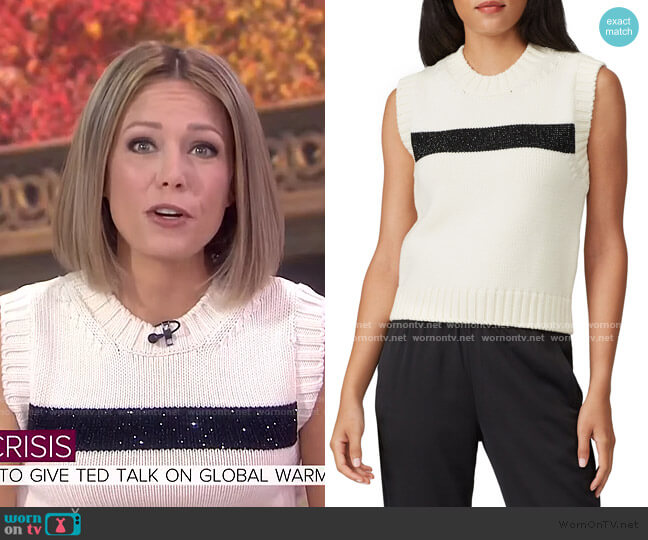 Philosophy di Lorenzo Serafini Striped Sleeveless Sweater worn by Dylan Dreyer on Today