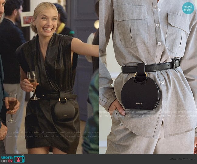 Polene Numero Six Ceinture Belt Bag worn by Camille (Camille Razat) on Emily in Paris