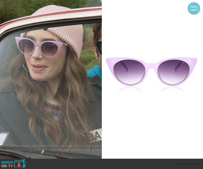 Quay Aphrodite Sunglasses worn by Emily Cooper (Lily Collins) on Emily in Paris