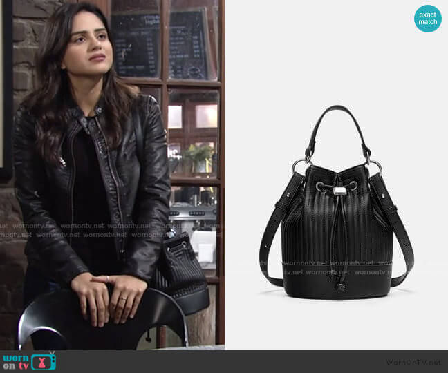 Zara Quilted Mini Bag worn by Lola Rosales (Sasha Calle) on The Young and the Restless