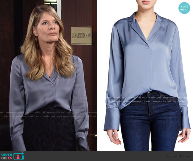 Kobi Halperin Rebekah Blouse worn by Phyllis Summers (Michelle Stafford) on The Young and the Restless