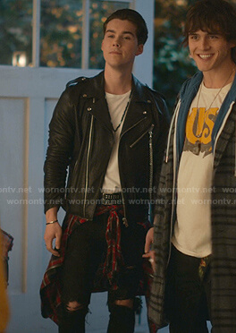 Reggie’s red plaid shirt on Julie and the Phantoms