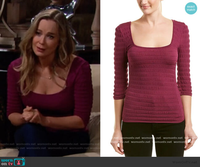 Ronny Kobo Carmel Top worn by Donna Logan (Jennifer Gareis) on The Bold and the Beautiful