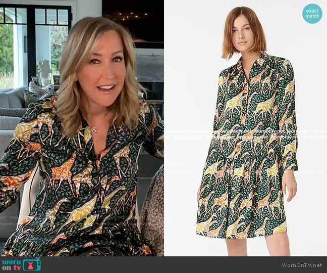 J. Crew Shirtdress in Giraffes worn by Lara Spencer on Good Morning America