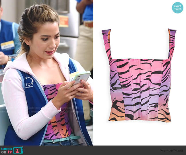 Silvia Astore Judy Bustier Top worn by Cheyenne (Nichole Bloom) on Superstore
