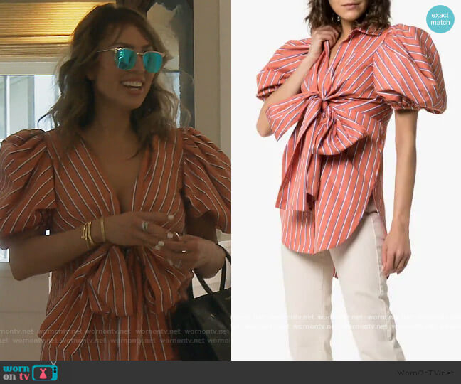 Silvia Tcherassi Primula Blouse worn by Kelly Dodd on The Real Housewives of Orange County