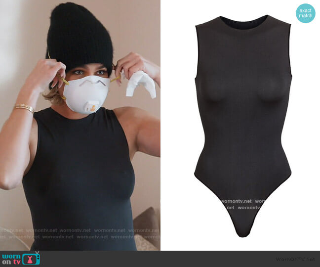 Skims Crew Neck Sleeveless Bodysuit worn by Khloe Kardashian on Keeping Up with the Kardashians