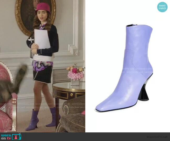 Dorateymur Stainless Boots worn by Emily Cooper (Lily Collins) on Emily in Paris