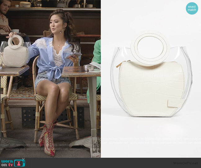 Staud Frida Bag worn by Mindy Chen (Ashley Park) on Emily in Paris