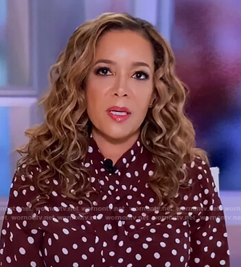Sunny’s brown polka dot blouse on The View