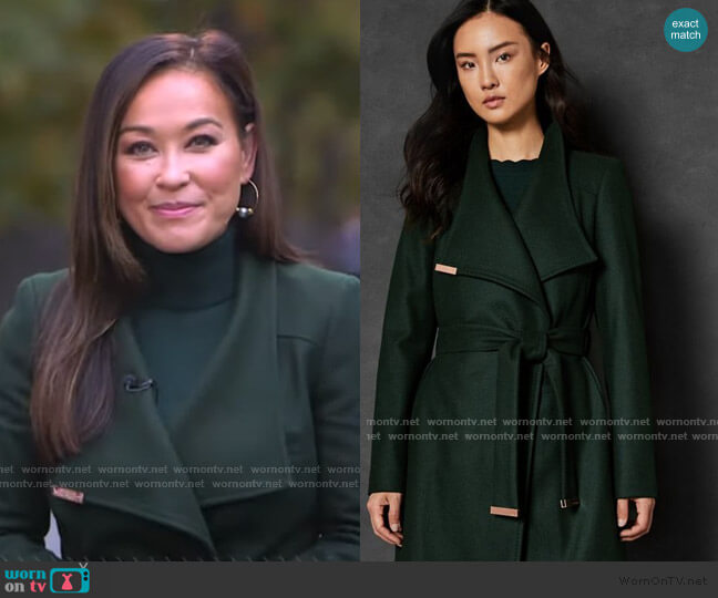 Ted baker Sandra Coat worn by Eva Pilgrim on Good Morning America