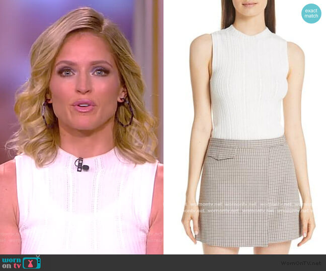 Theory Pointelle Knit Shell worn by Sara Haines on The View