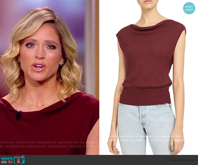 Theory Drape Rib Waistband Top worn by Sara Haines on The View
