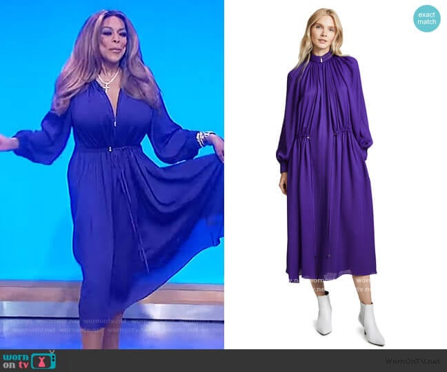 Tibi Drawstring Maxi Dress worn by Wendy Williams on The Wendy Williams Show
