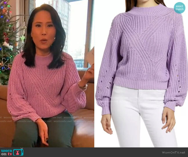 BP Traveling Stitch Sweater worn by Vicky Nguyen on Today