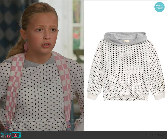 Tucker + Tate Don't Look Back Polka Dot Hoodie worn by Anna-Kat Otto (Giselle Eisenberg) on American Housewife