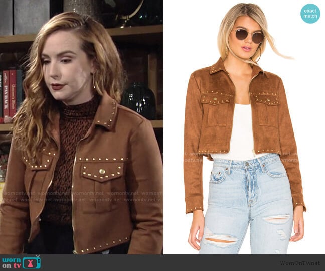 Tularosa Abbot Jacket worn by Mariah Copeland (Camryn Grimes) on The Young and the Restless