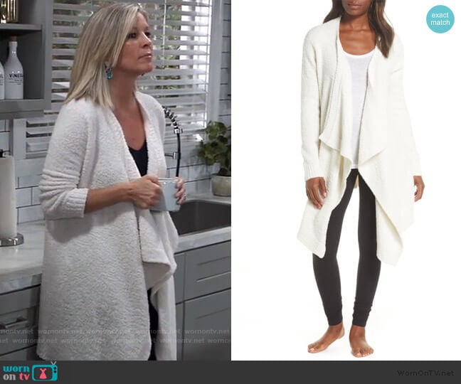 Ugg Phoebe Wrap Cardigan worn by Carly Spencer (Laura Wright) on General Hospital