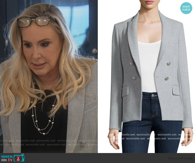 Veronica Beard Daytona Double-Breasted Blazer worn by Shannon Beador on The Real Housewives of Orange County