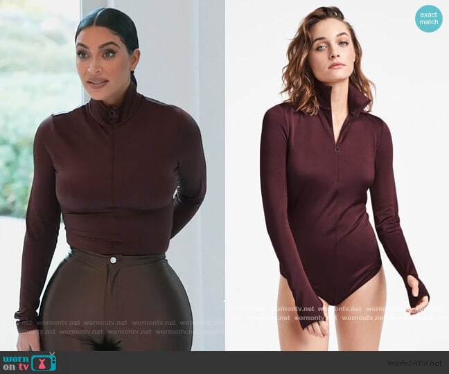 Wolford Shimmering Glass String Body worn by Kim Kardashian on Keeping Up with the Kardashians