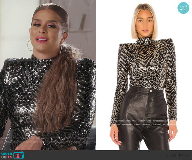 Zhivago When the Sun Went Down Top worn by Robyn Dixon on The Real Housewives of Potomac