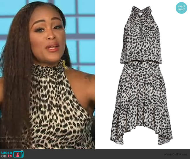 A.L.C. Cody Cheetah Print Silk Dress worn by Eve on The Talk