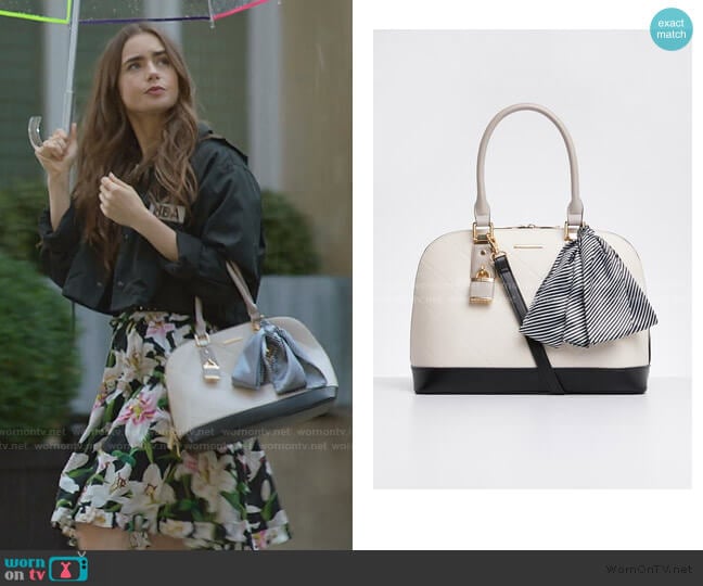 Aldo Handful Dome Bag worn by Emily Cooper (Lily Collins) on Emily in Paris