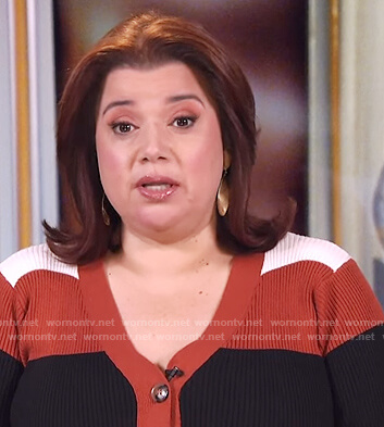 Ana’s stripe button front dress on The View