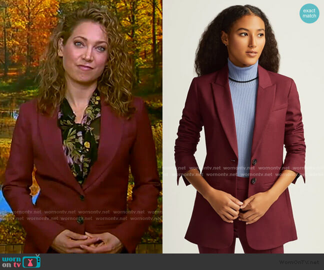 Argent Classic Blazer worn by Ginger Zee on Good Morning America