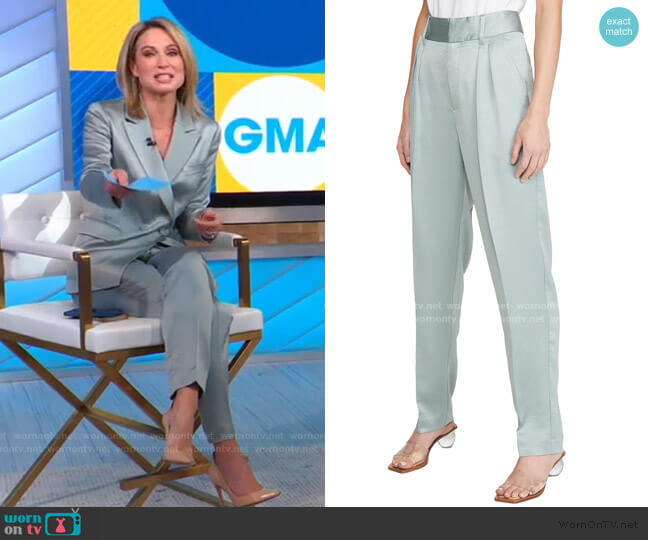 Ba&Sh Wonka Trousers worn by Amy Robach on Good Morning America