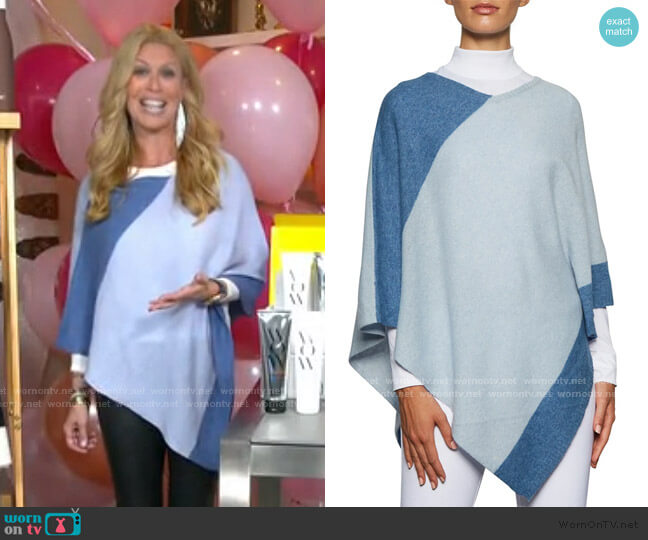 Beryll Striped Cashmere Poncho worn by Jill Martin on Today
