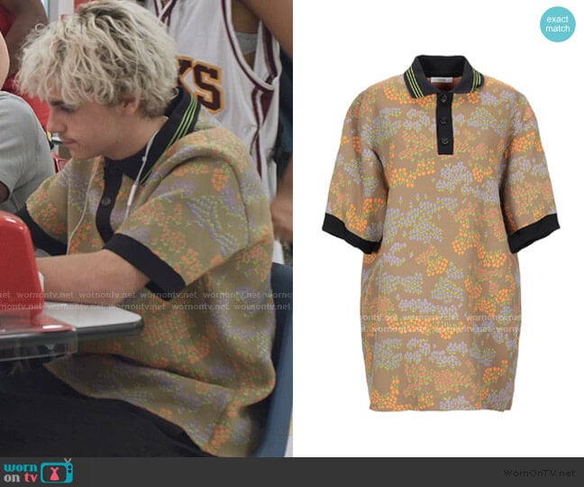Celine Oversized Floral Polo worn by Fraser Wilson (Jack Dylan Grazer) on We Are Who We Are