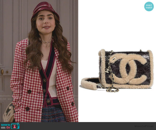 Chanel Flap Bag worn by Emily Cooper (Lily Collins) on Emily in Paris
