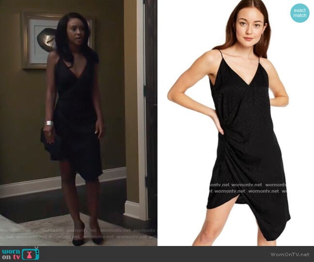 Cushnie x Target Leopard Wrap Dress worn by Karen Mott (Ebony Obsidian) on Tyler Perrys Sistas