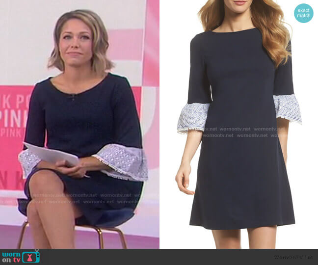 Eliza J Flare Cuff Shift Dress worn by Dylan Dreyer on Today